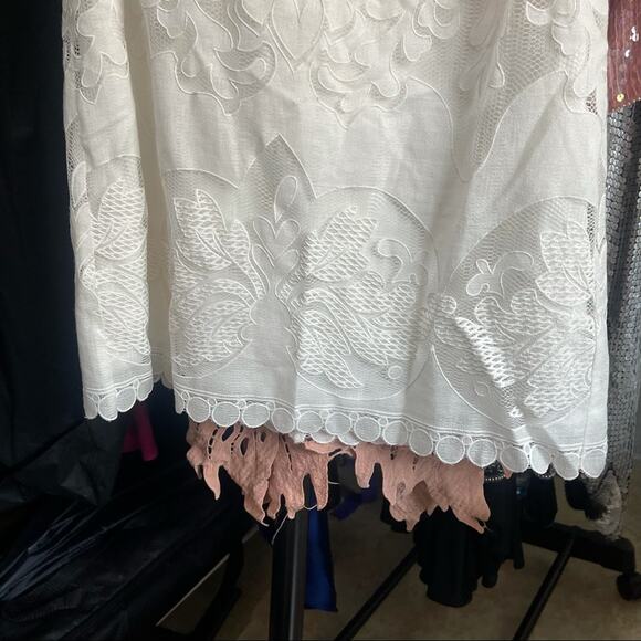 0238 ELIZA J White Sheath Lace Dress - Picture 9 of 10